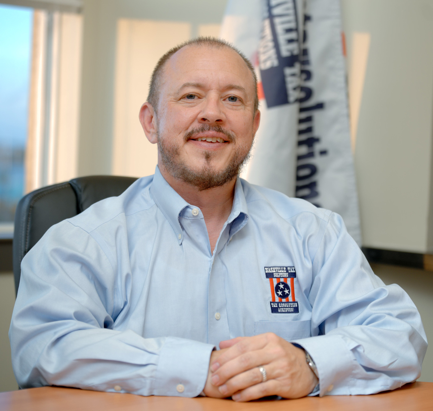 Christopher Bennett Sr. at the Nashville Tax Solutions office
